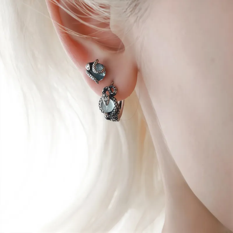 KING OF BLING 925 Sterling Silver Stud Earrings Unisex-10