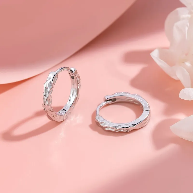KING OF BLING 925 Sterling Silver Earrings Unisex-1