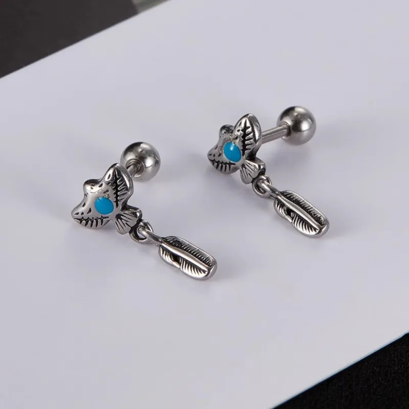 KING OF BLING Alloy, Oil Drip Earrings Unisex-7