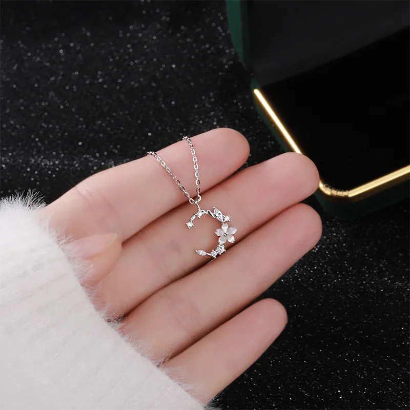 KING OF BLING 999 Fine Silver Zircon Necklaces Women's-4