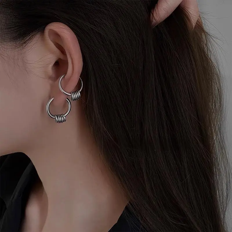 KING OF BLING Titanium Steel Earrings Unisex-8
