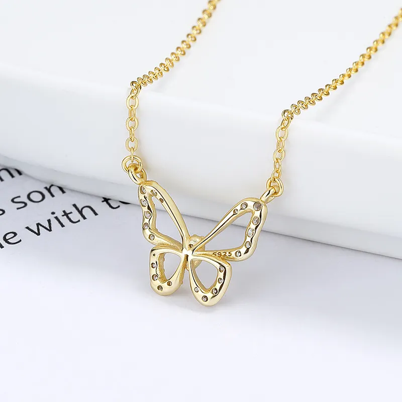 KING OF BLING 925 Sterling Silver With Zircon Necklaces Women's Good Luck-6