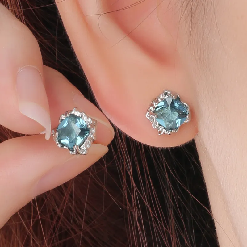 KING OF BLING Alloy With Zircon Stud Earrings Unisex-5