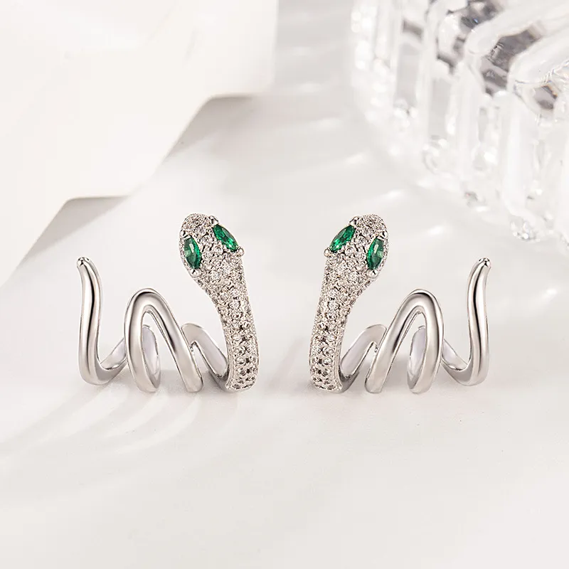KING OF BLING 925 Sterling Silver Pin, Alloy, Zircon Stud Earrings Unisex-2
