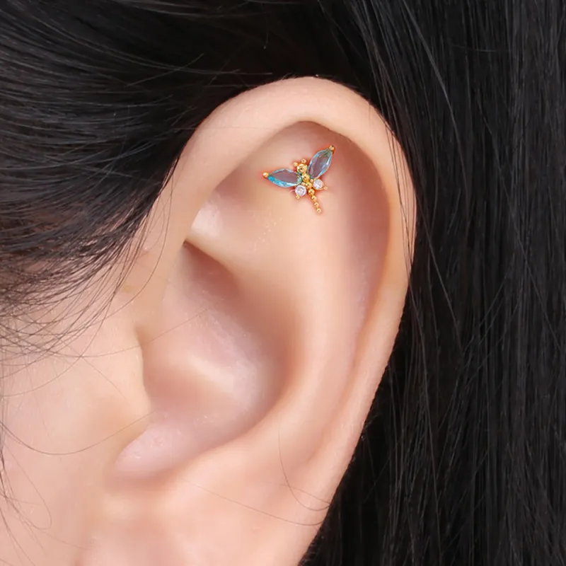 KING OF BLING Copper Stud Earrings Women's Year Of The Snake Good Luck-4