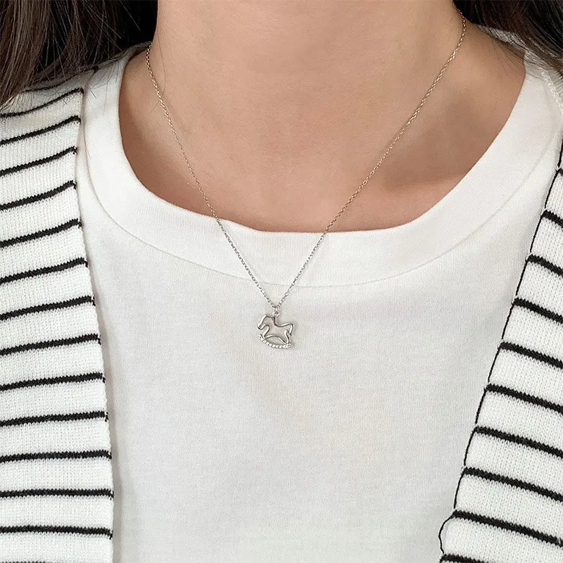KING OF BLING 925 Sterling Silver With Zircon Necklaces Women's-1