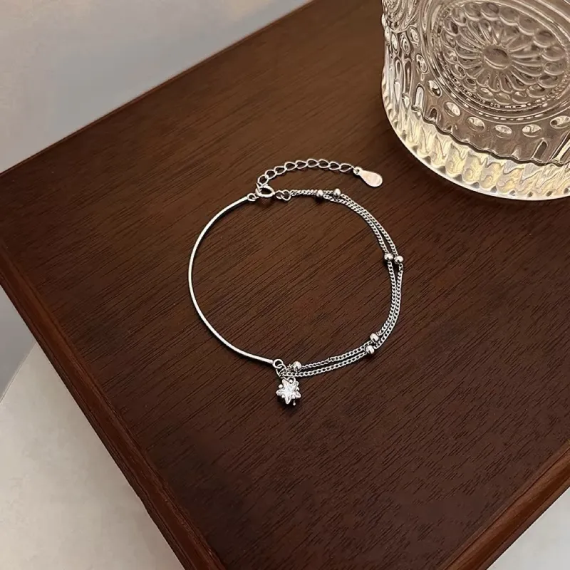 KING OF BLING 925 Sterling Silver With Zircon Bracelets Women's-1