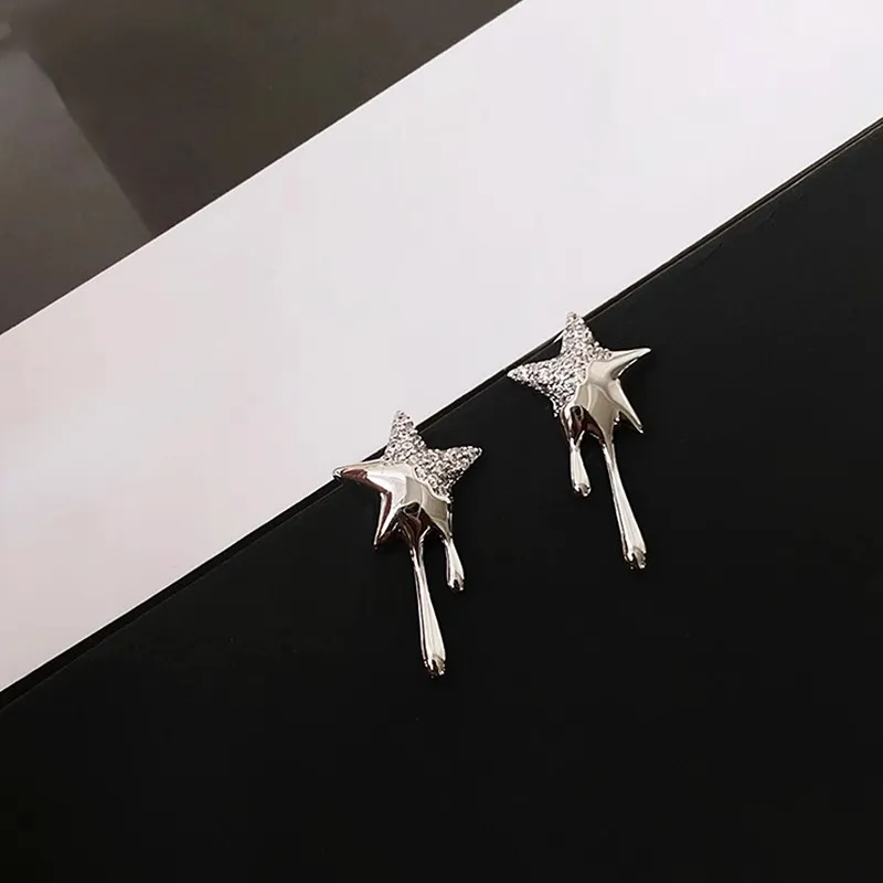 KING OF BLING 925 Sterling Silver With Zircon Earrings Women's-2