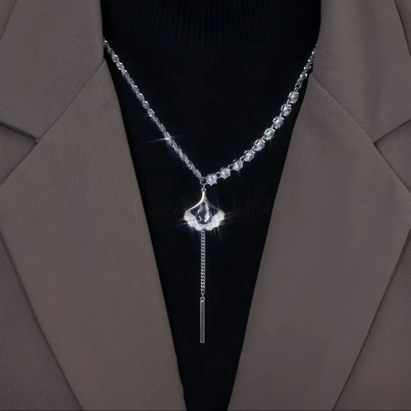 KING OF BLING Titanium Steel, Synthetic Gemstone Necklaces Unisex-3