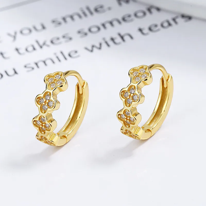KING OF BLING 925 Sterling Silver With Zircon Stud Earrings Women's-5