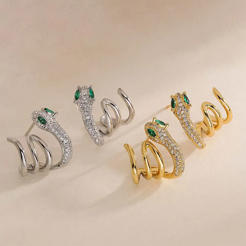 KING OF BLING 925 Sterling Silver Pin, Alloy, Zircon Stud Earrings Unisex-4