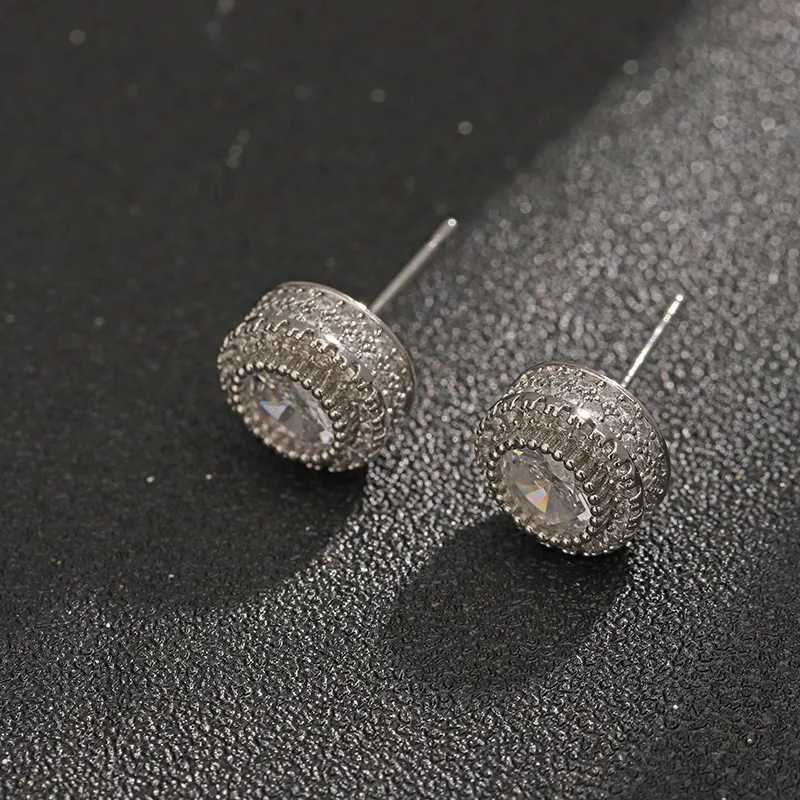 KING OF BLING Alloy With Zircon Stud Earrings Unisex-8