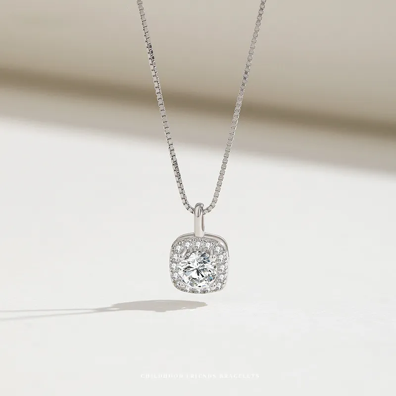 KING OF BLING 925 Sterling Silver With Zircon Necklaces Unisex-3