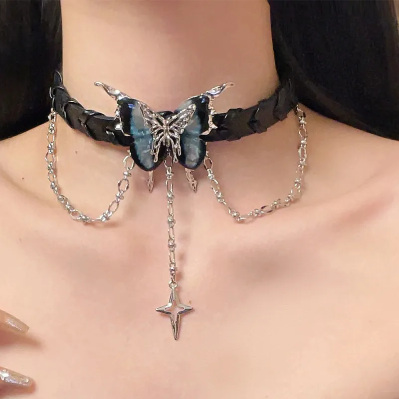 KING OF BLING Alloy Leather Necklaces Unisex-1