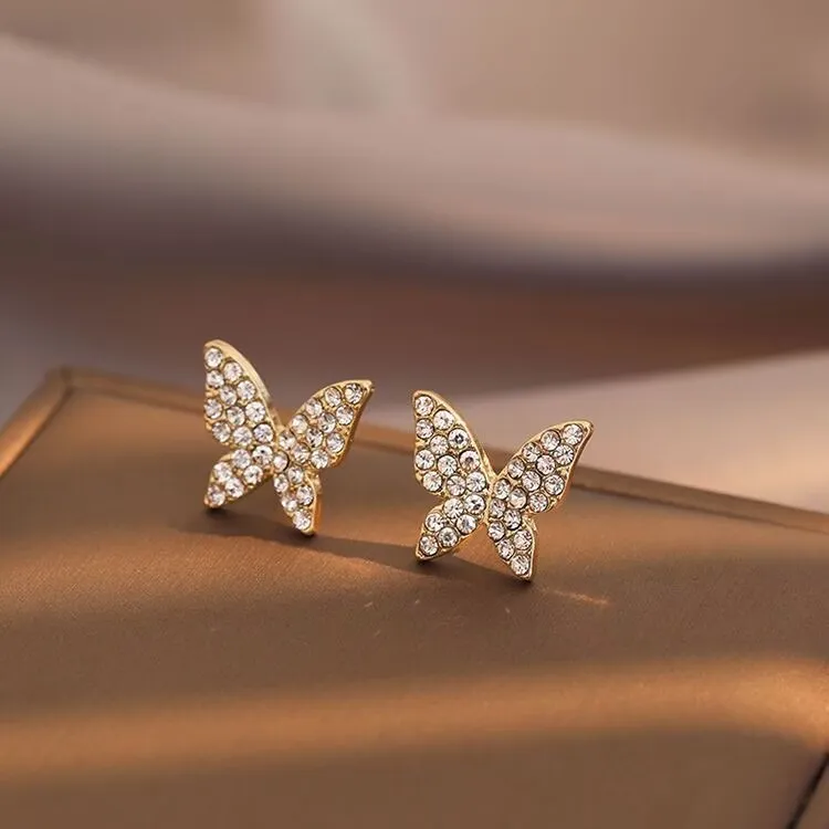 KING OF BLING 925 Sterling Silver Pin, Alloy, Zircon Stud Earrings Women's-5