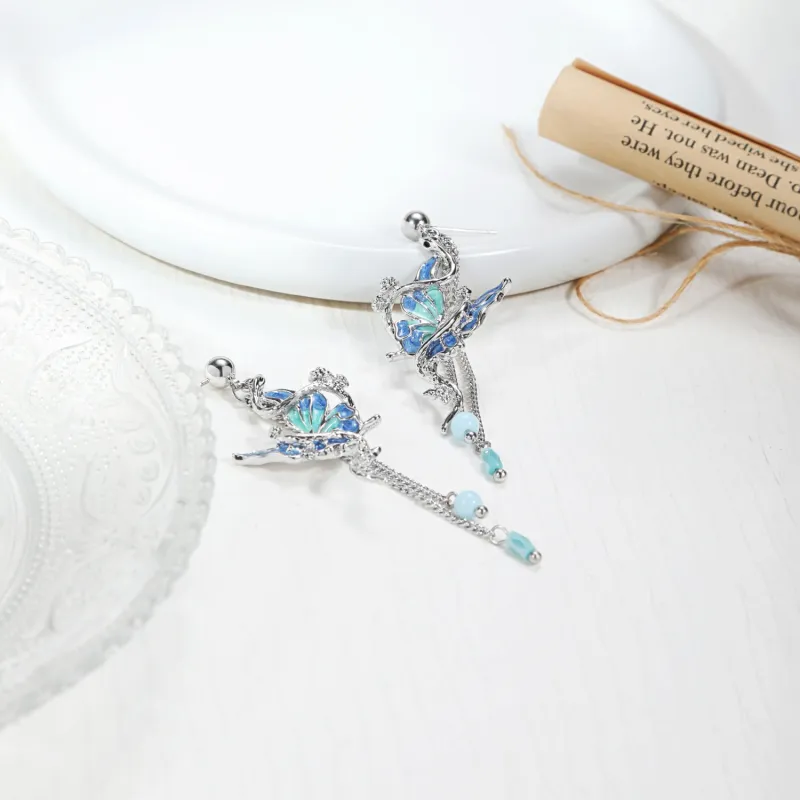 KING OF BLING 925 Sterling Silver Needle, Alloy, Oil Drip, Resin Earrings Women's-1