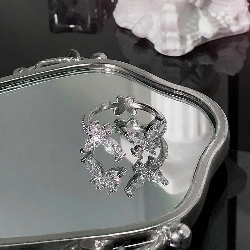 KING OF BLING Alloy Zircon Rings Unisex-4