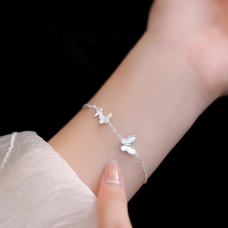 KING OF BLING 925 Silver, Mother Of Pearl, Cubic Zirconia Bracelets Women's Year Of The Snake Good Luck-4