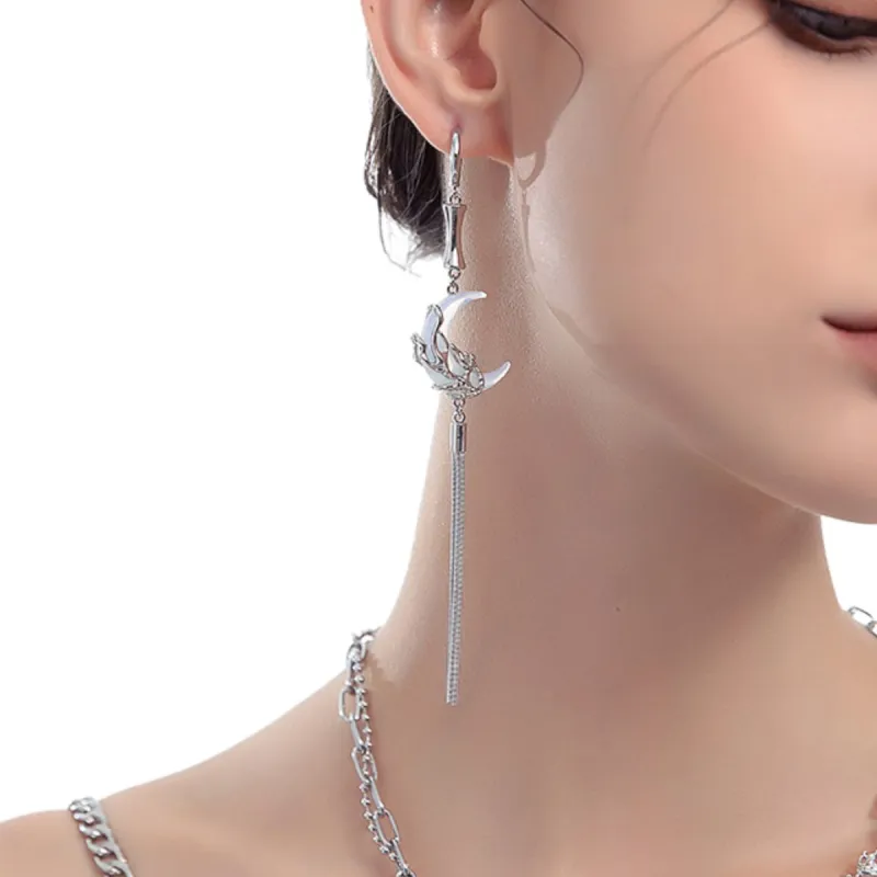 KING OF BLING Alloy, Artificial Chalcedony Earrings Women's Year Of The Snake Good Luck-2