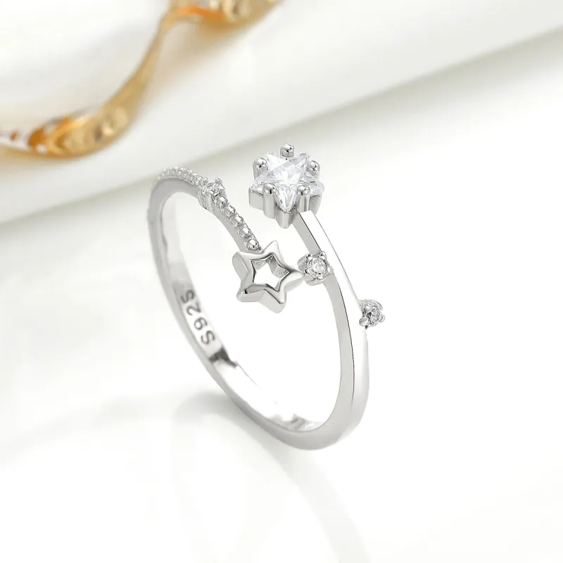 KING OF BLING 925 Sterling Silver With Zircon Rings Women's Year Of The Snake Good Luck-4