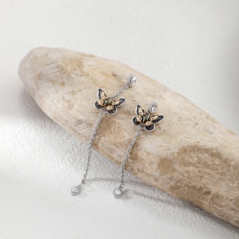 KING OF BLING 925 Sterling Silver Needle Earrings Women's-2
