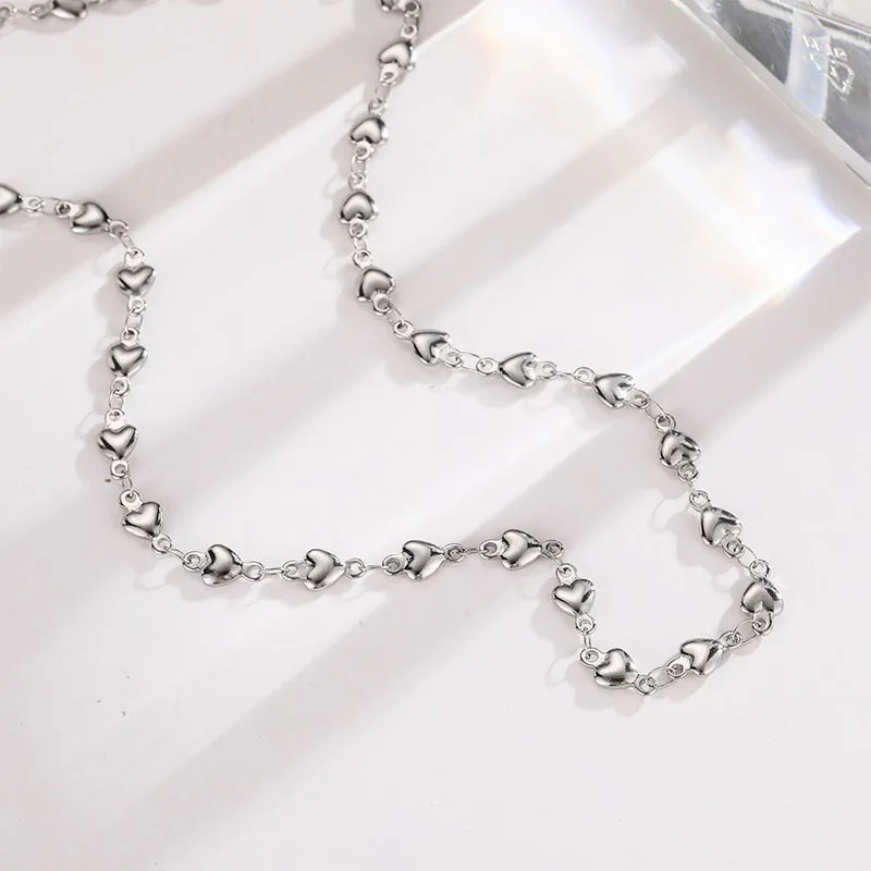 KING OF BLING Titanium Steel Necklaces Women's Sweet Peach Blossom-1