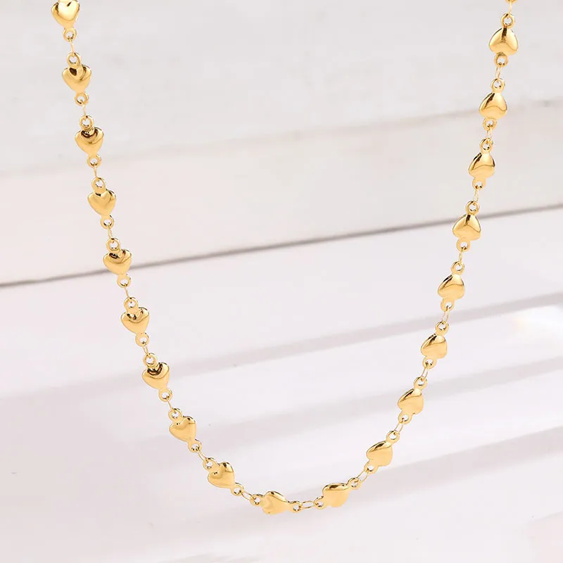 KING OF BLING Titanium Steel Necklaces Women's Sweet Peach Blossom-5