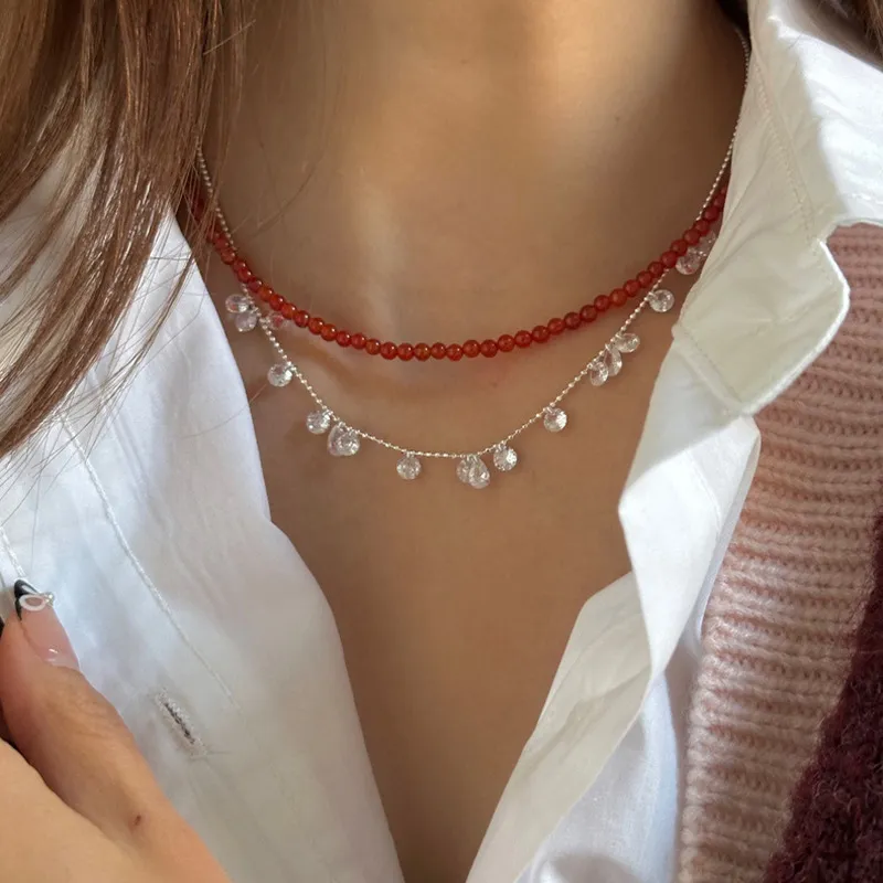 KING OF BLING 25 Silver With Zircon Necklaces Women's Good Luck-4