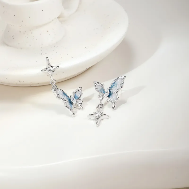 KING OF BLING Alloy, Zircon, Oil Drip Earrings Women's-1