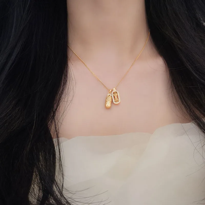 KING OF BLING Copper, Zircon Necklaces Unisex Year Of The Snake Good Luck-6