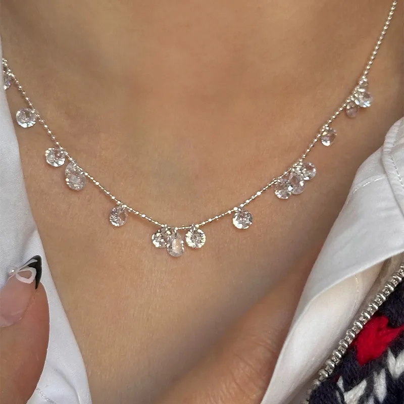 KING OF BLING 25 Silver With Zircon Necklaces Women's Good Luck-3