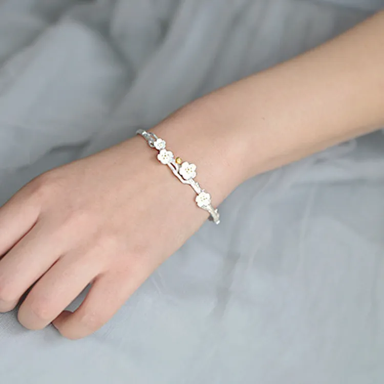 KING OF BLING 925 Sterling Silver Bangles Women's New Chinese Style, Good Luck-6