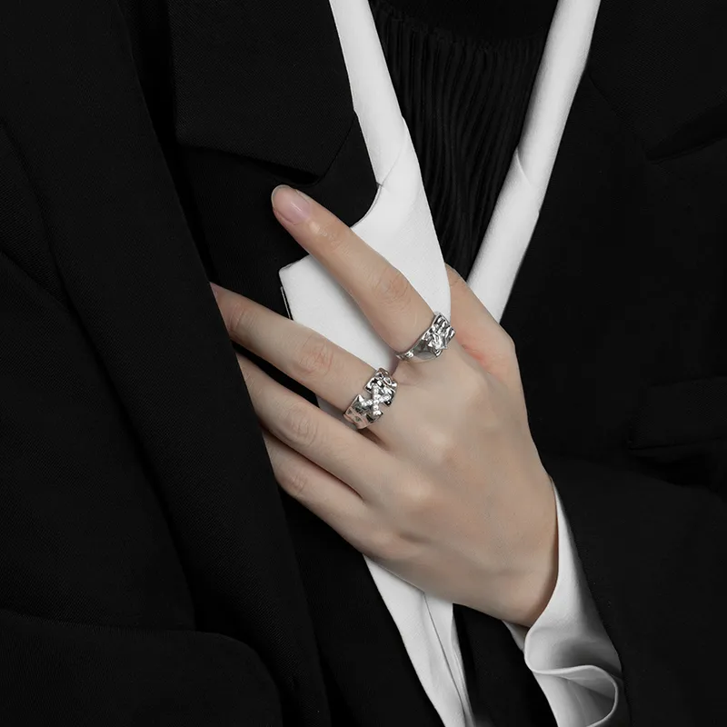KING OF BLING Alloy With Zircon Rings Unisex Year Of The Snake Good Luck-5