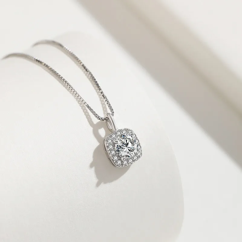 KING OF BLING 925 Sterling Silver With Zircon Necklaces Unisex-2