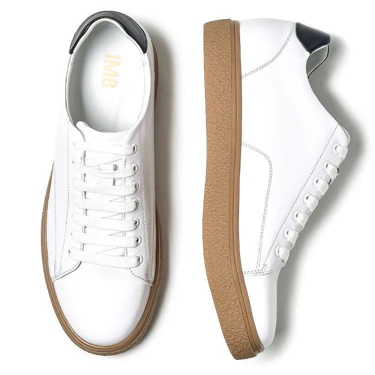 1M8 Low Top Skateboard Shoes Men's White-2