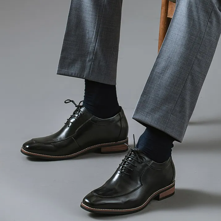 1M8 Dress Shoes Men Low Top Black/Brown-3