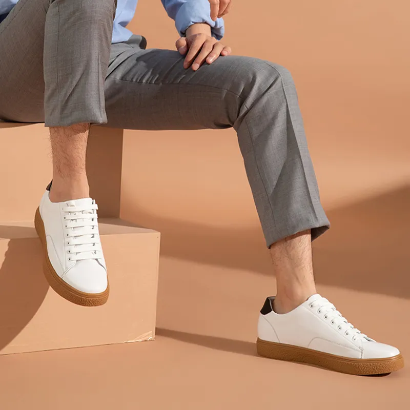 1M8 Low Top Skateboard Shoes Men's White-5