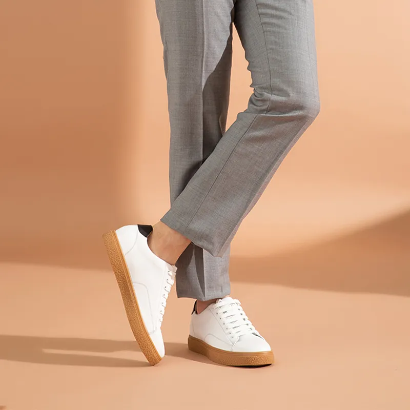 1M8 Low Top Skateboard Shoes Men's White-6