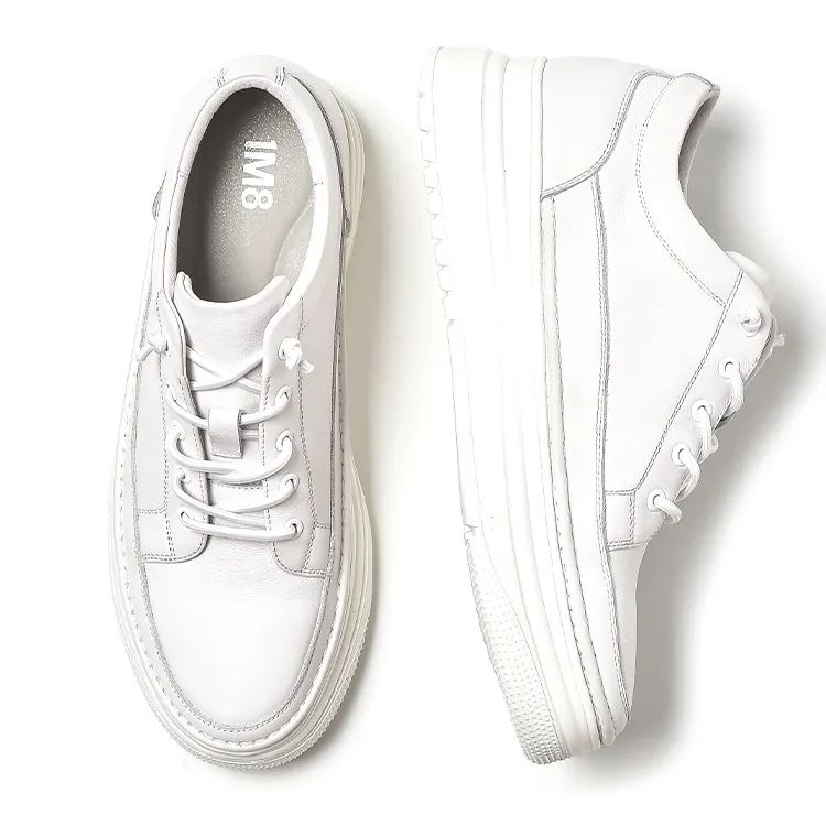 1M8 Low Top Skateboard Shoes Men's White-4