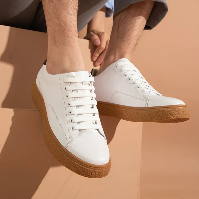 1M8 Low Top Skateboard Shoes Men's White-4