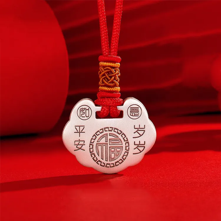 CHINA GOLD 999 Fine Silver Necklaces Kids'-1