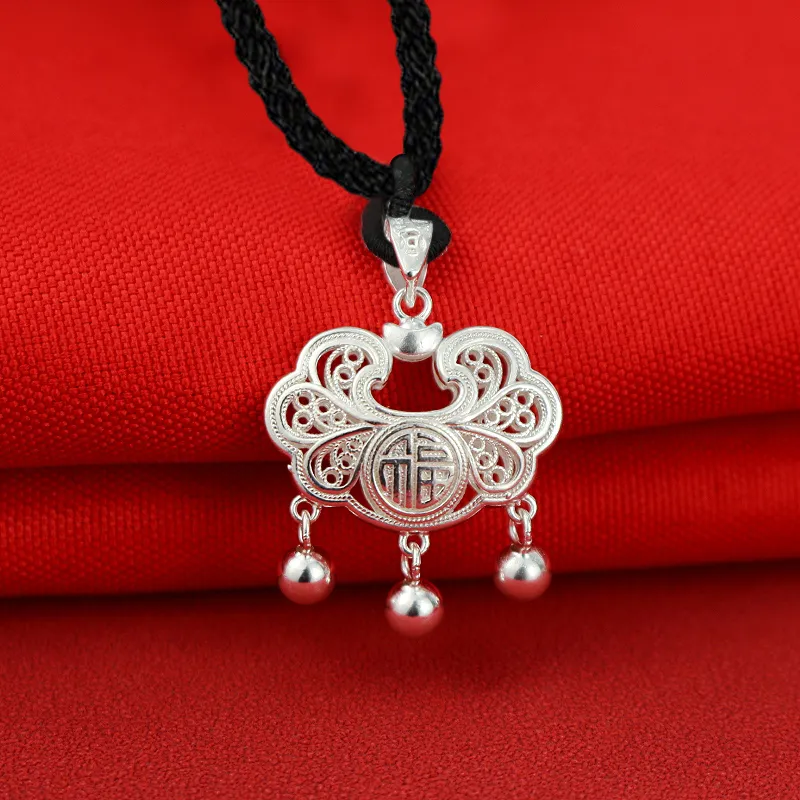 CHINA GOLD Sterling Silver 990 Necklaces Unisex-2