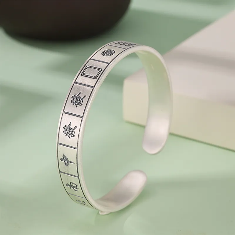 CHINA GOLD 999 Fine Silver Bangles Women's-9