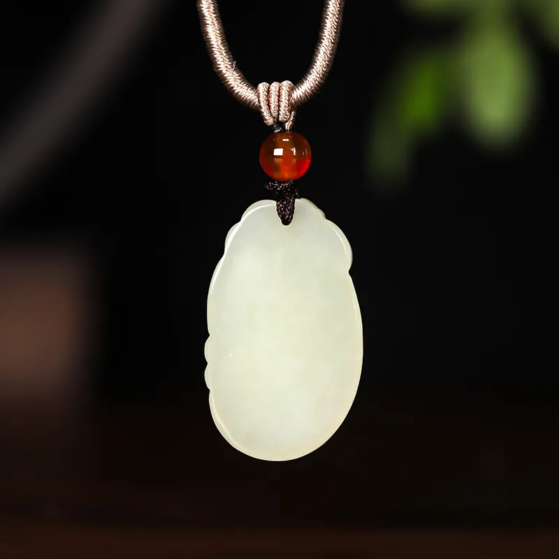 CHINA GOLD Hetian Jade Pendants White Jade/Pale Greenish White Jade Unisex-3