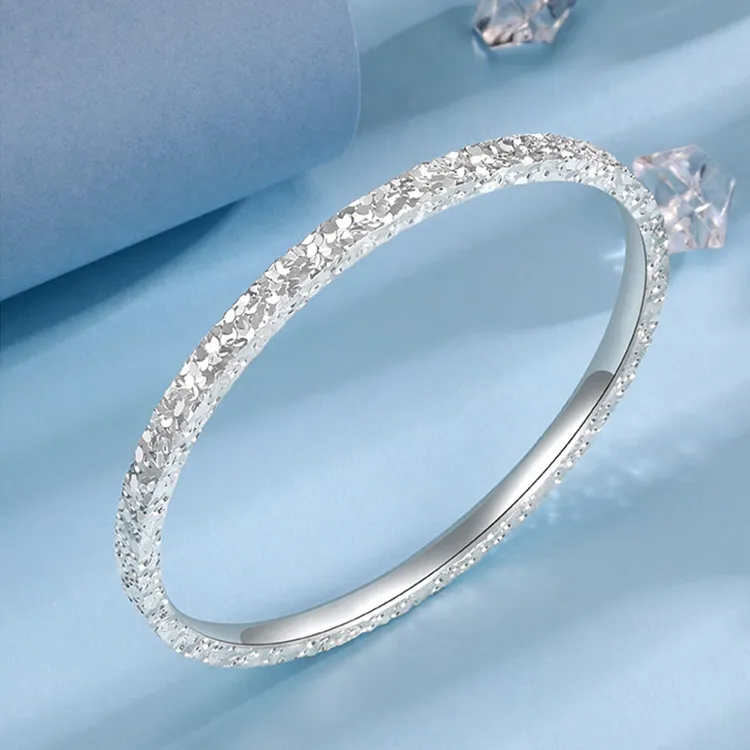 CHINA GOLD S999 Fine Silver Bangles Women's-2