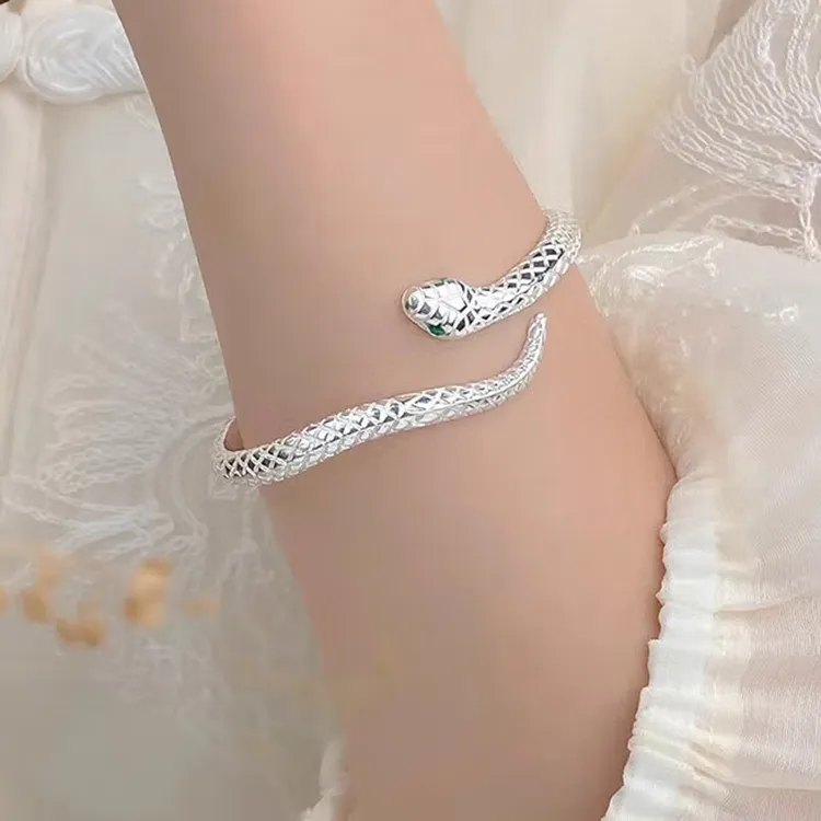 CHINA GOLD 999 Fine Silver Bangles Unisex-2
