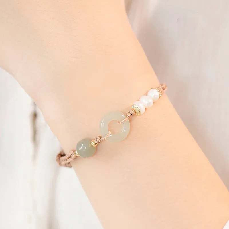 CHINA GOLD Hetian Jade Bracelets White Jade/Pale Greenish White Jade Women's-4