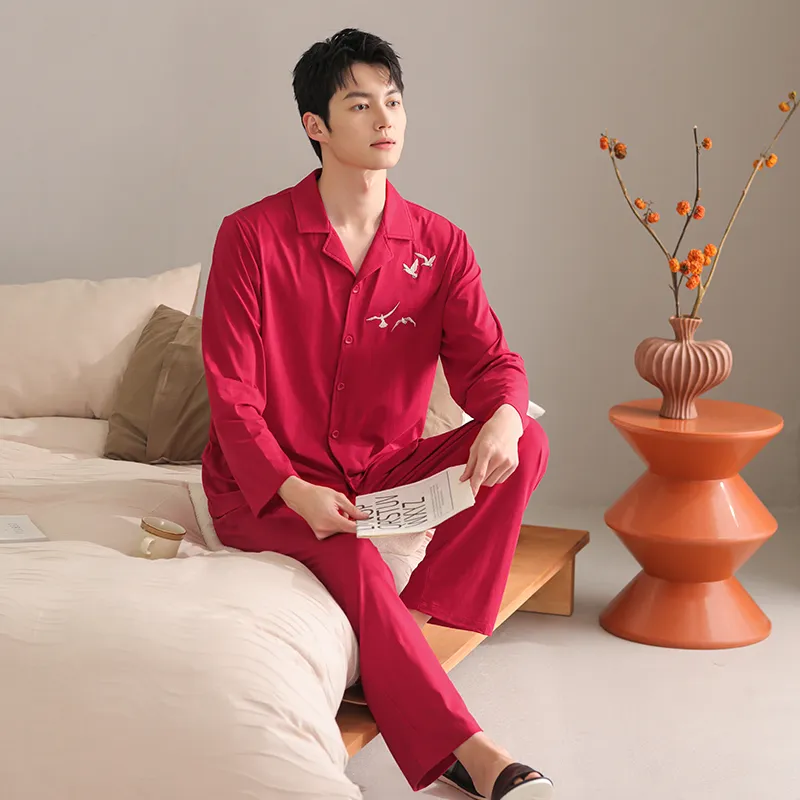 Qin Jing Pajama Gift Boxes Men's Red-2