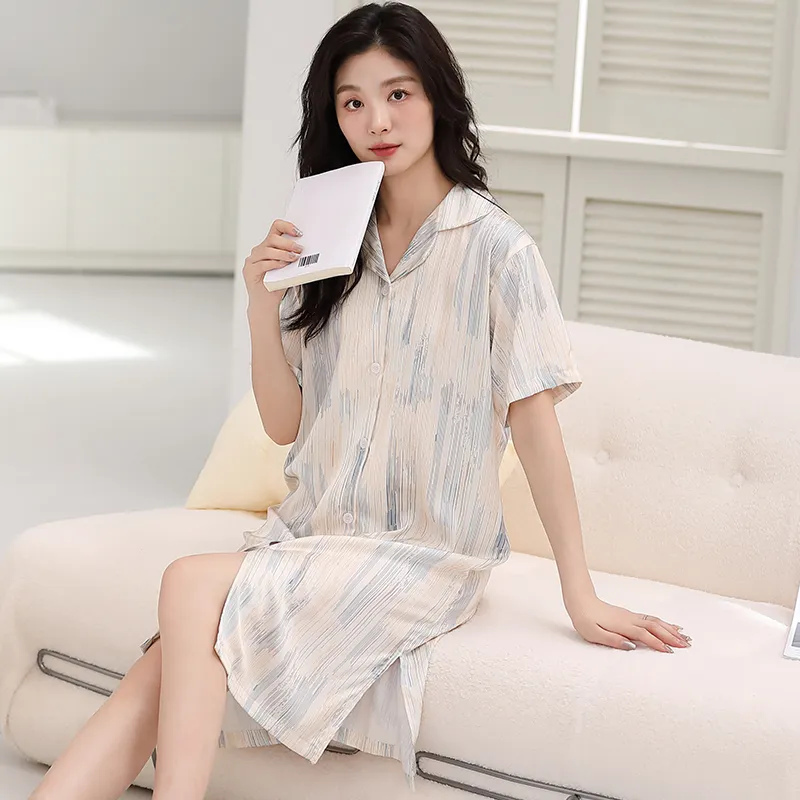 Qin Jing Nightgown Women's Apricot-2