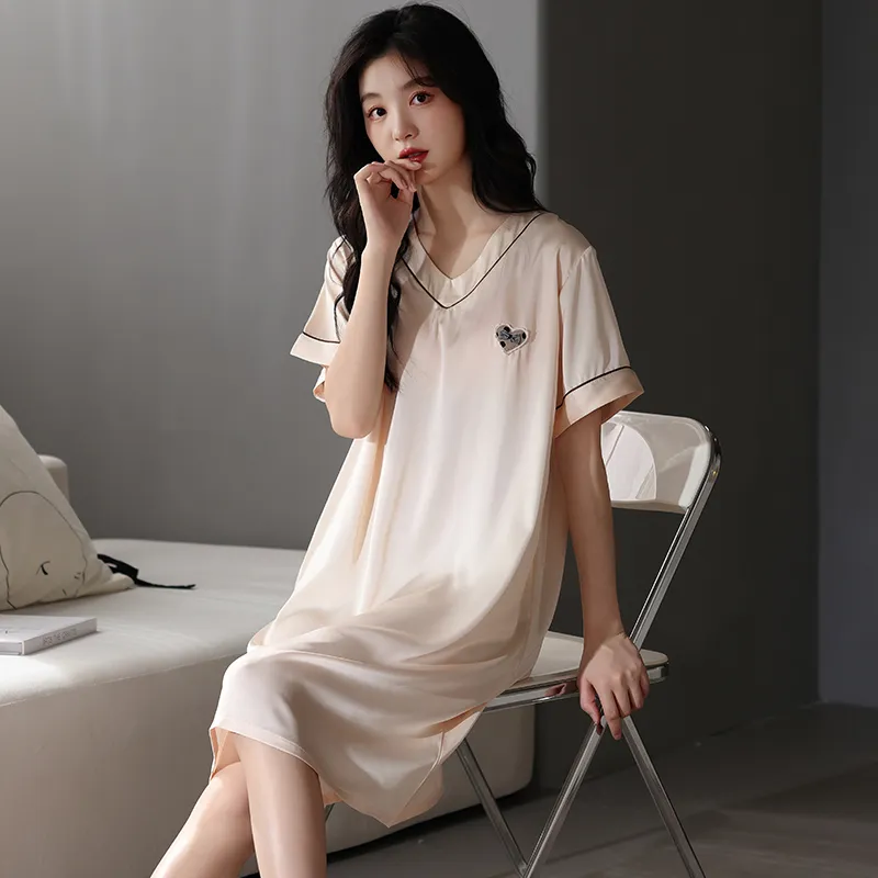 Qin Jing Nightgown Women's Champagne-4